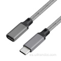 Carga rápida 5A 10 Gbps Nylon trenzado Macho a macho USB Tipo C Tipo C Cargador de 100W Cable PD 3M